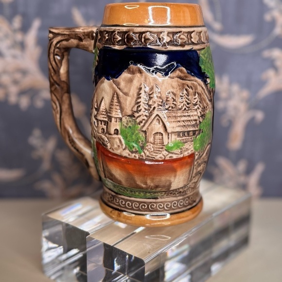 Vintage Other - Vintage Estate Hand Painted Collectible Ceramic Beer Stein